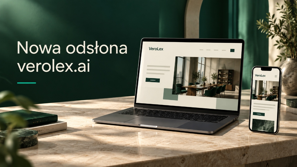 Nowa strona internetowa VeroLex — widok sekcji głównej