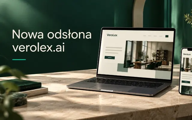 Nowa strona internetowa VeroLex — widok sekcji głównej